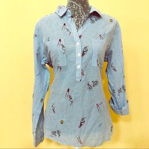 Dalia collection cotton Roll Tab sleeves Shirt